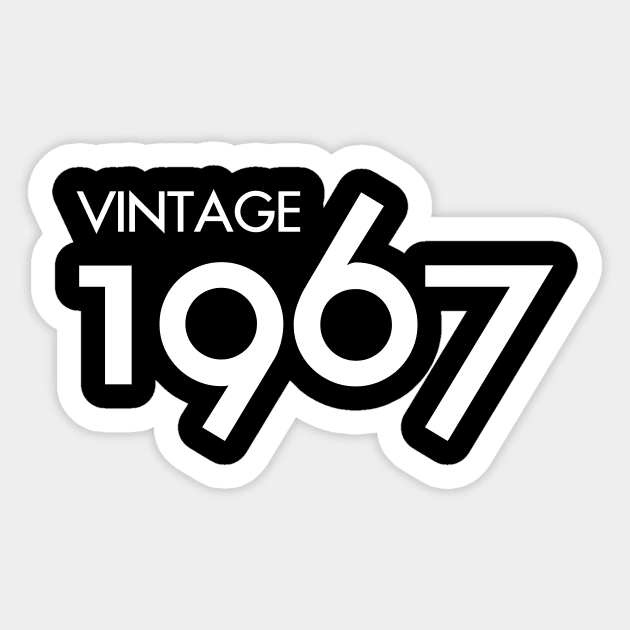 Vintage 1967 Gift 53rd Birthday Party Sticker by Damsin